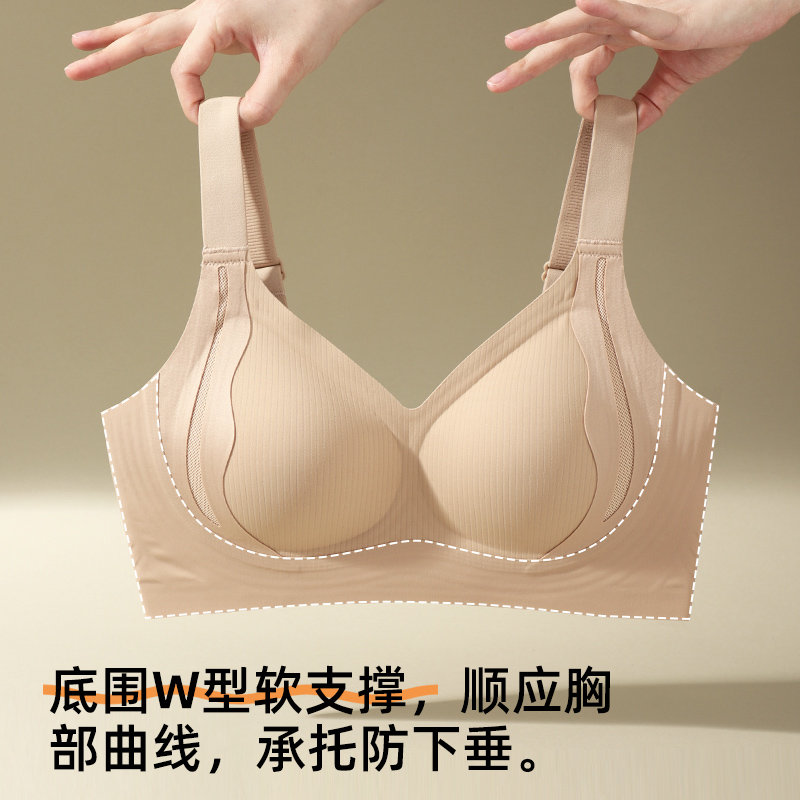 12433159.【隐形粉底液】婷美提拉聚拢无痕透气果冻胶软支撑侧收防下垂文胸