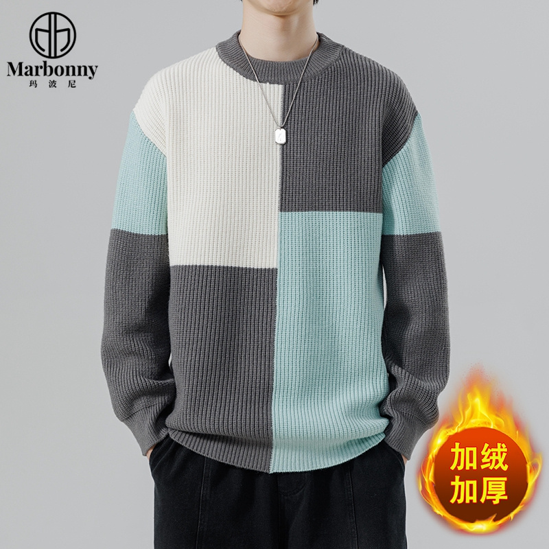 12439181.【玛波尼】2026秋冬时尚潮流圆领毛衣男
