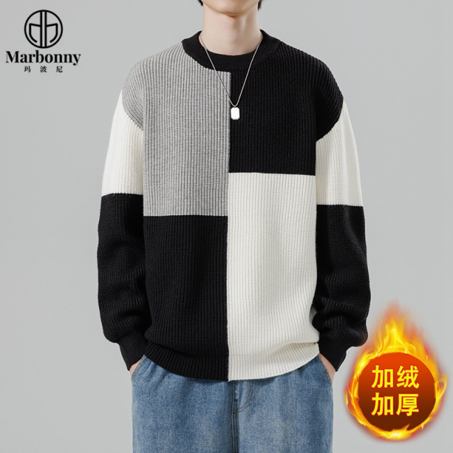 12439181.【玛波尼】2026秋冬时尚潮流圆领毛衣男