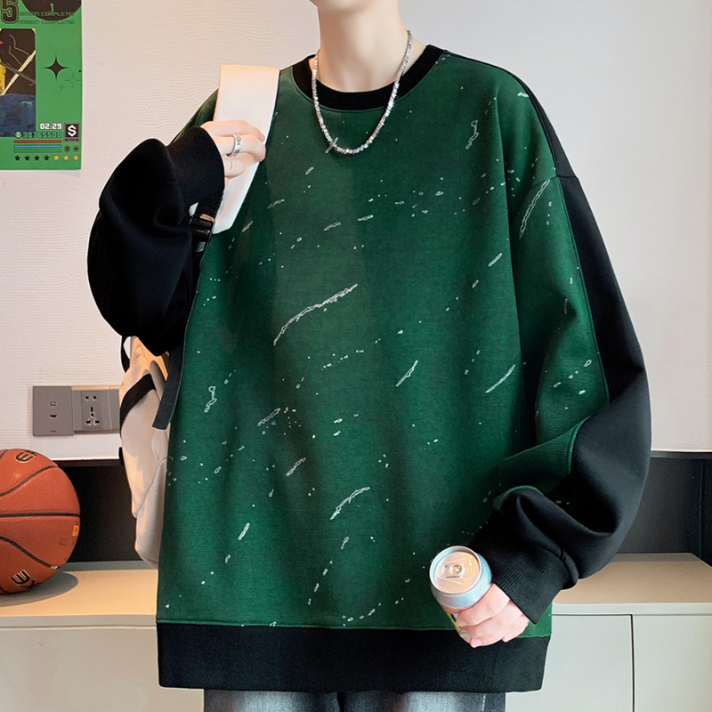 12439865.七玻威秋冬新款男款圆领插肩嘻哈潮流百搭卫衣【七玻威男装QD】