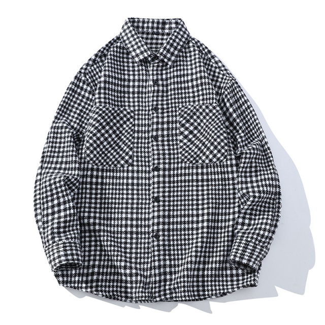 12443106.2025秋季主推青少年磨毛格子长袖衬衫