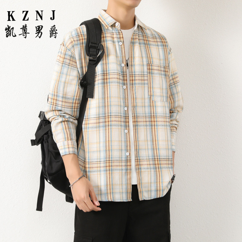 12442827.2025秋季主推新款男士格子长袖衬衫1
