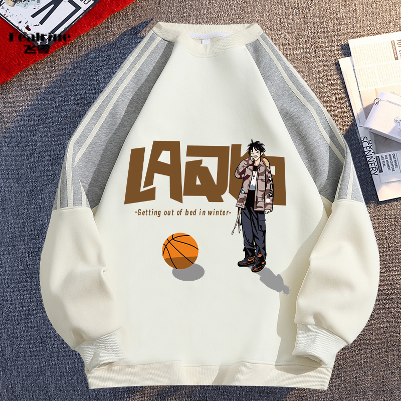 12444007.【飞零】青少年春秋新款纯棉卫衣套装大童初高中上衣宽松透气潮流港风打底