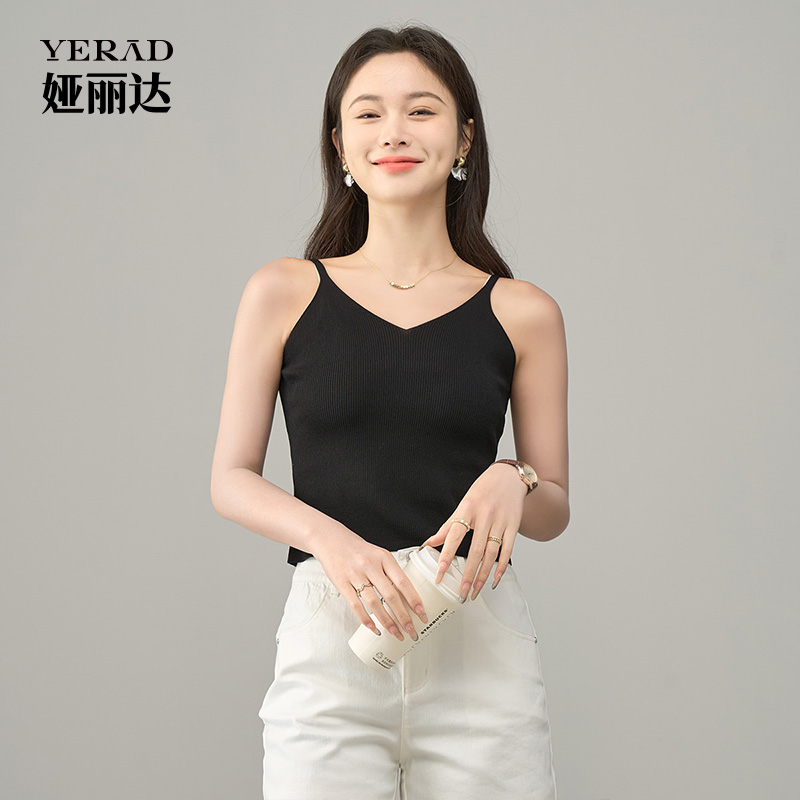 12455850.【娅丽达】修身显瘦针织背心女轻百搭可外穿吊带女
