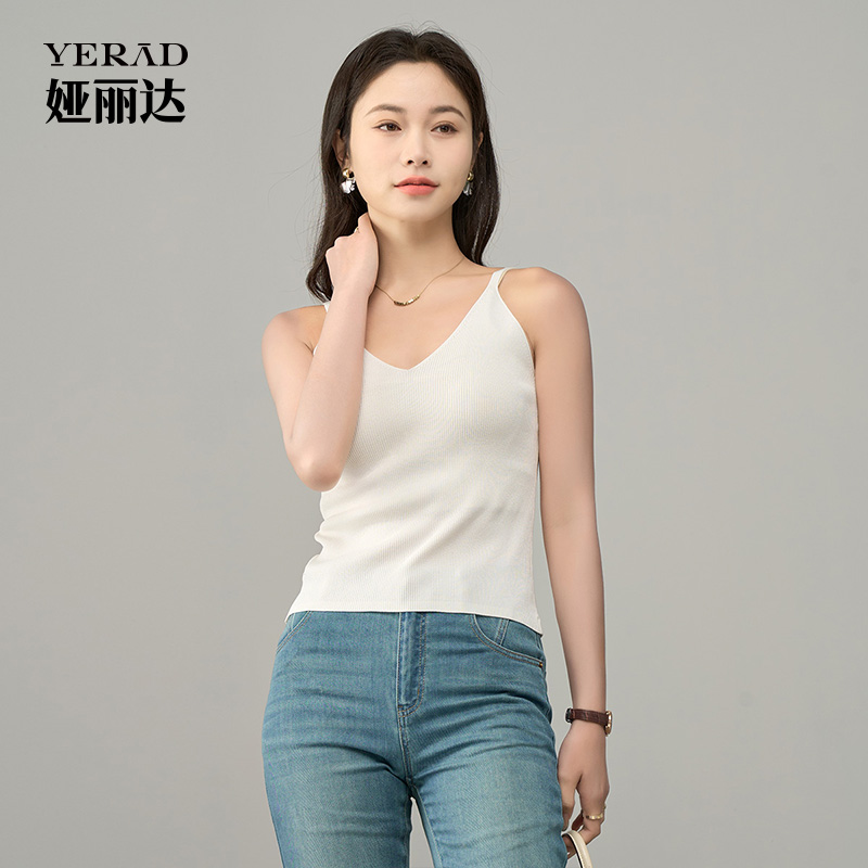 12455853.【娅丽达】修身显瘦针织背心女可外穿吊带女背心