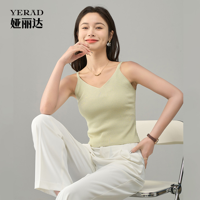 12455848.【娅丽达】修身显瘦针织背心女轻百搭可外穿吊带女背心