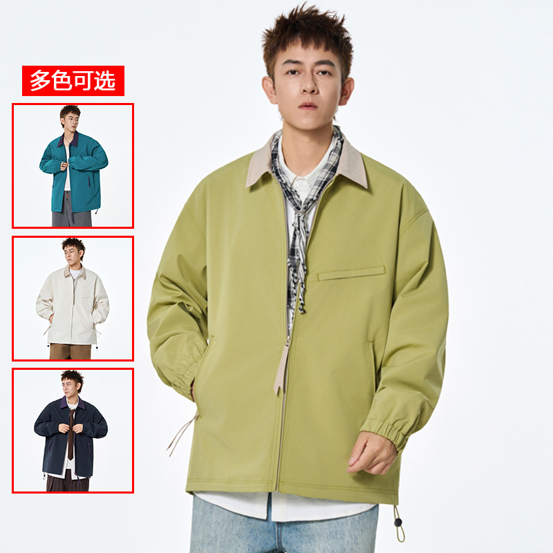 12456445.衣仕梵春秋新款男式港风翻领工装潮流百搭夹克【衣仕梵男装QD】