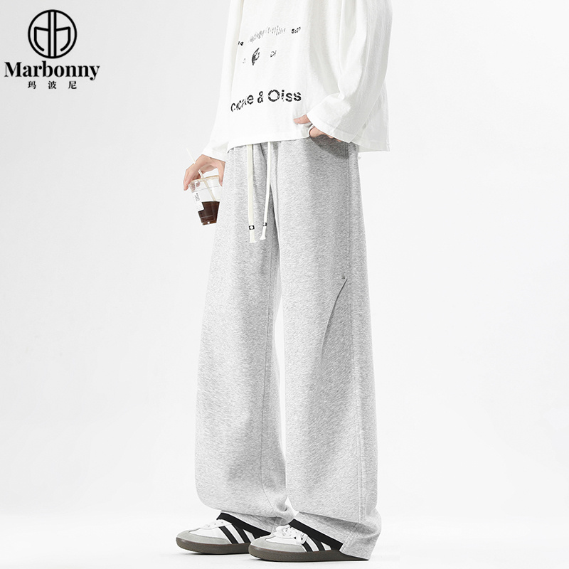 12457347.【玛波尼】美式潮牌休闲裤男士新款秋季宽松直筒阔腿工装长裤子