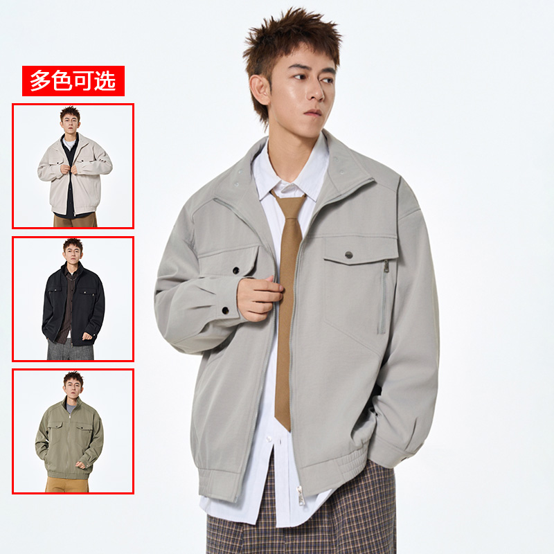 12456488.衣仕梵春秋新款男式立领工装美式潮男百搭夹克【衣仕梵男装QD】