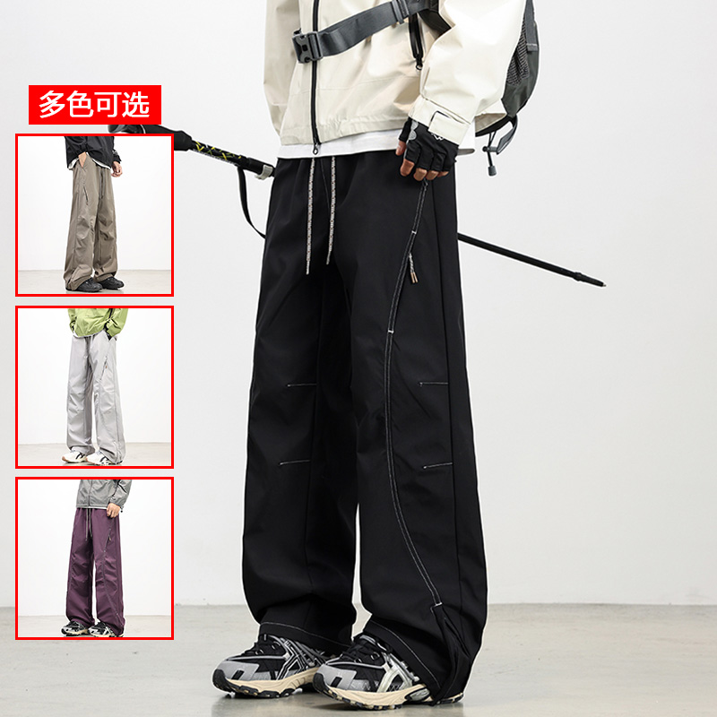 12456502.衣仕梵春秋新款男式潮流美式抽绳直筒休闲裤【衣仕梵男装QD】