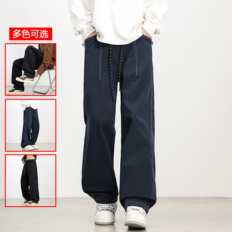 12456489.衣仕梵春秋新款男式潮流明线分割休闲裤【衣仕梵男装QD】