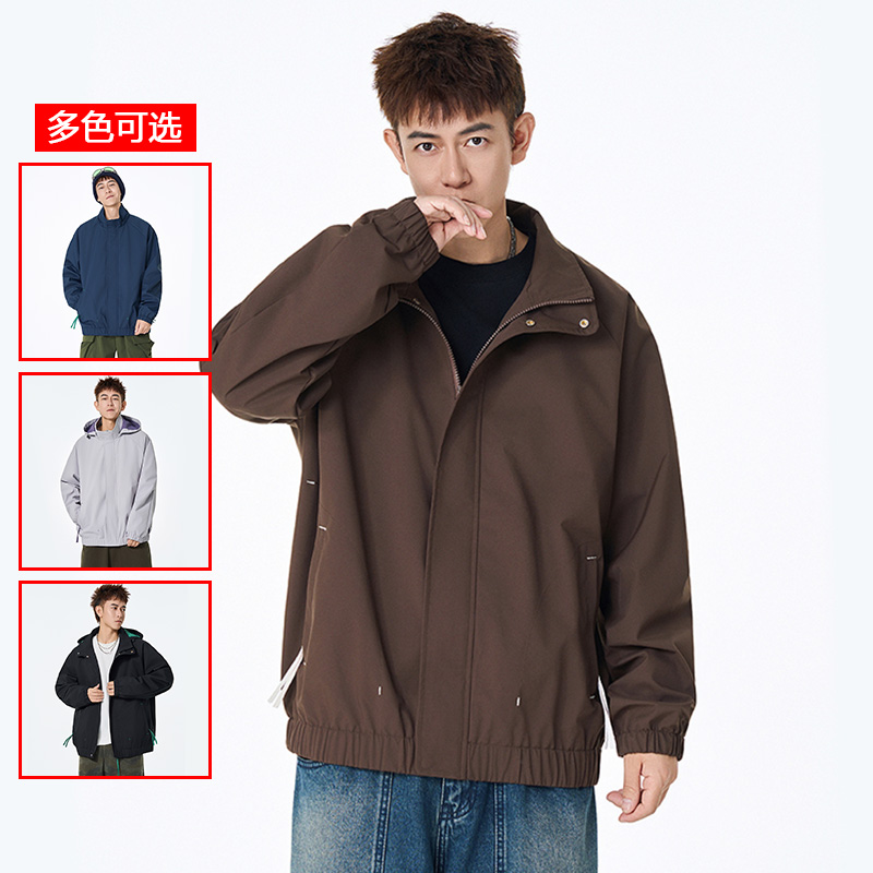 12456452.衣仕梵春秋新款男式潮流美式可脱帽宽松百搭夹克【衣仕梵男装QD】