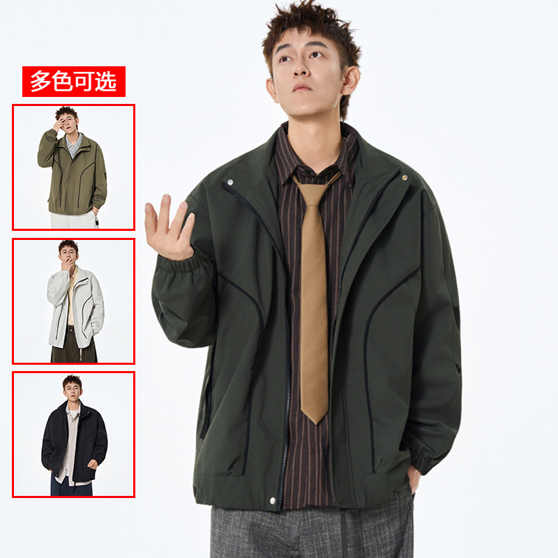 12456516.衣仕梵春秋新款男式立领潮流美式设计感百搭夹克【衣仕梵男装QD】