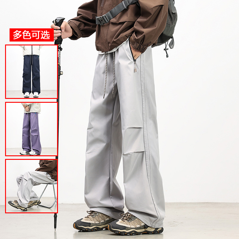 12456487.衣仕梵春秋新款男式潮流户外褶皱设计时尚休闲裤【衣仕梵男装QD】