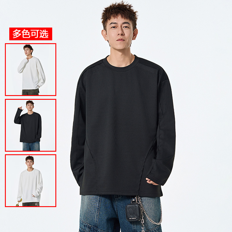 12456424.衣仕梵春秋新款男式圆领高品质简约长袖T恤【衣仕梵男装QD】
