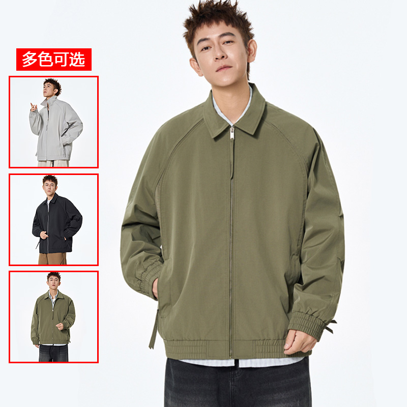 12456472.衣仕梵春秋新款男式翻领美式复古工装潮流百搭夹克【衣仕梵男装QD】