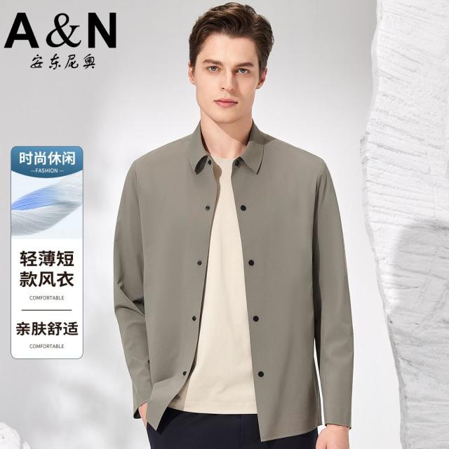 12458528.【工装休闲夹克】秋季挺括有型帅气翻领男士简约百搭易打理单外套