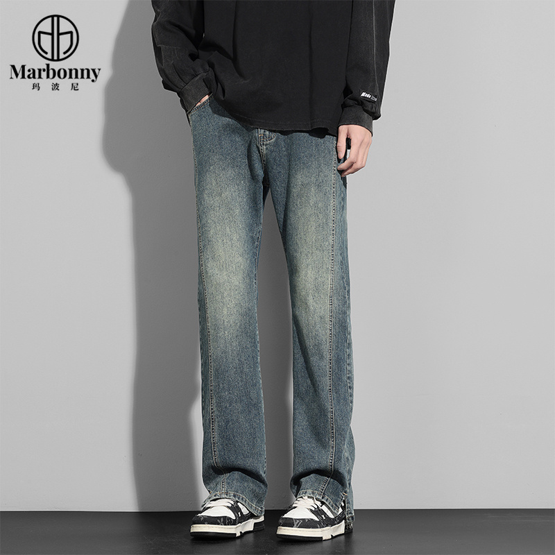 12461583.【玛波尼】春秋主推微喇牛仔裤男裤子