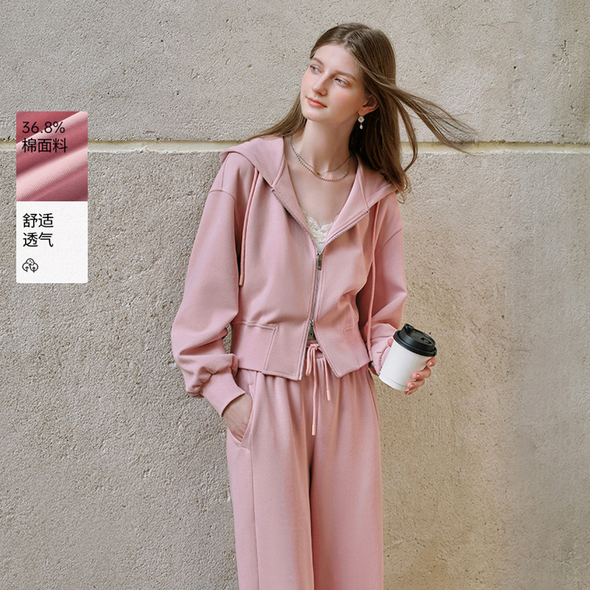 12471629.2025秋装卫衣外套女短款开衫小个子连帽运动休闲上衣