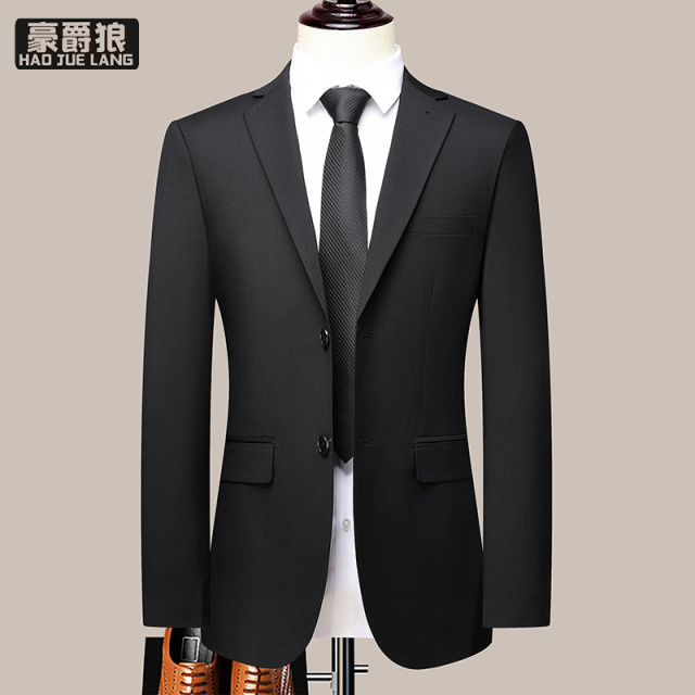 12469310.西服单西男士二粒扣商务修身正装上班面试职业西装新郎结婚礼服