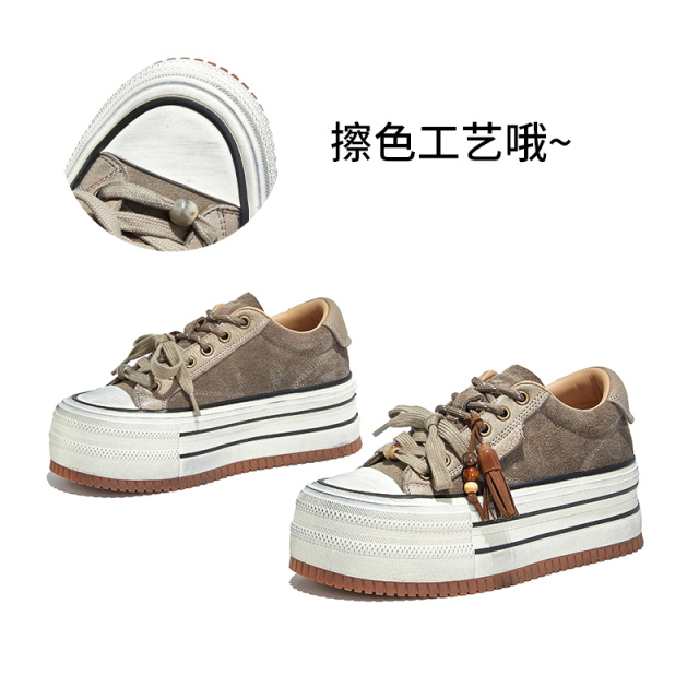 12465906.墨斯本头层牛皮擦色小白鞋新款厚底百搭休闲板鞋女款12182