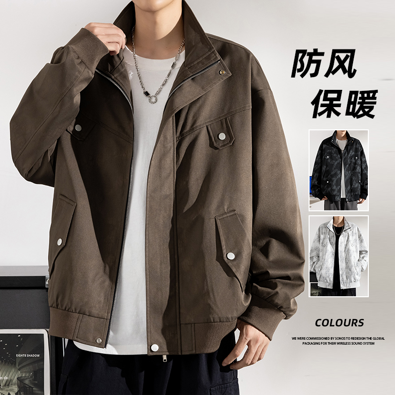 12479103.7-CHAOY春秋新款男式M-8XL潮流复古轻商务休闲夹克【7-CHAOY男装QD】