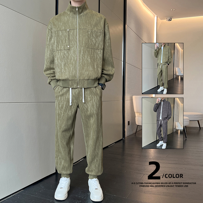 12479108.七玻威春秋新款男款M-8XL潮流复古休闲套装【七玻威男装QD】