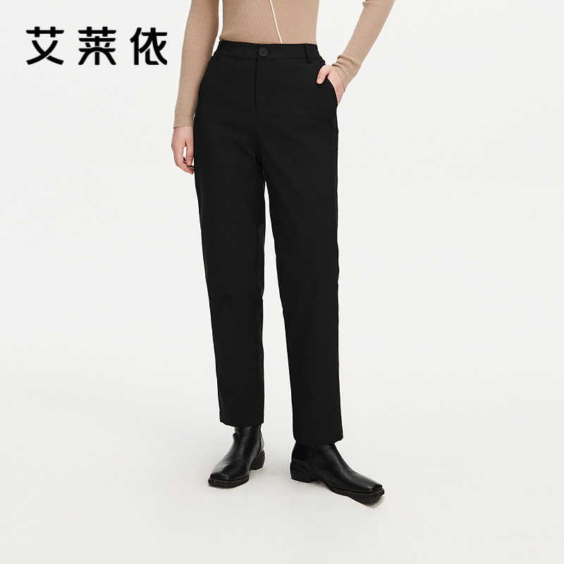 12491585.【商场同款】艾莱依简约经典百搭实穿鸭绒挺括插袋羽绒裤