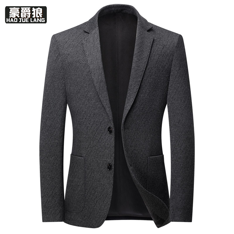 12497605.男士春秋季商务单西服高级感休闲时尚款西装外套轻奢休闲西装