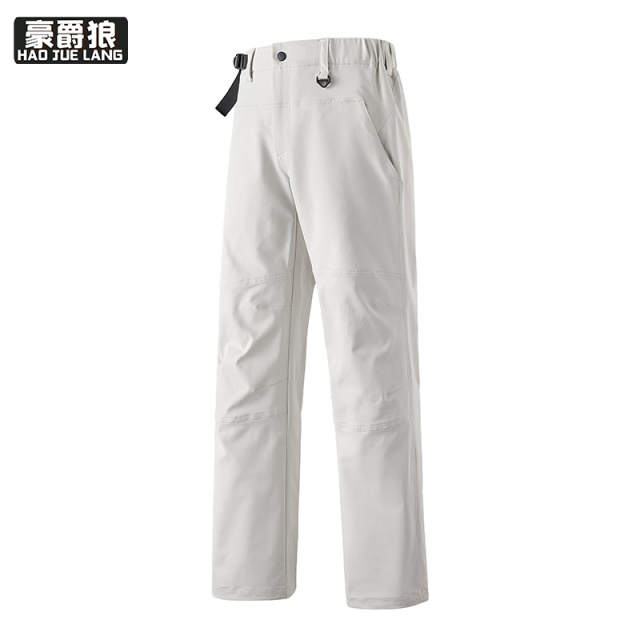 12497663.户外工装裤男款春秋小个子休闲直筒软壳裤户外舒适轻薄登山裤