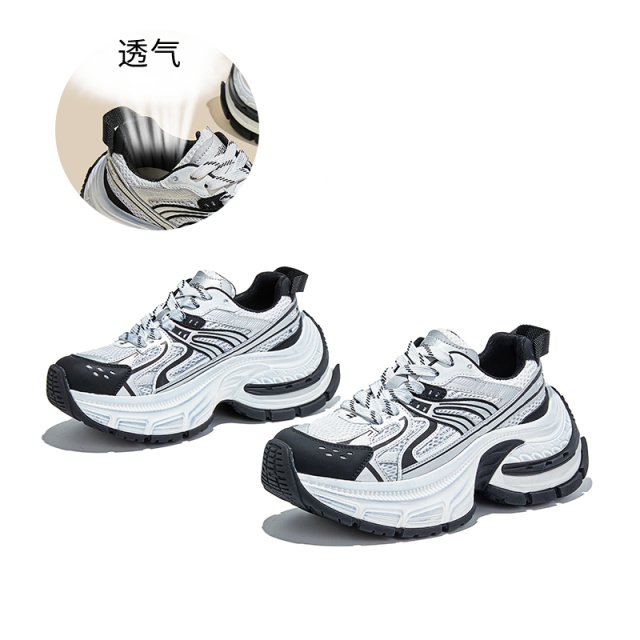12515143.墨斯本吸膜底老爹鞋新款厚底运动百搭休闲鞋女款12191
