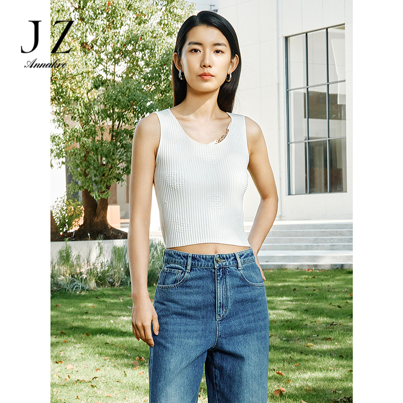 12515447.JUZUI玖姿商场同款休闲通勤叠穿打底针织背心女2025春秋新款