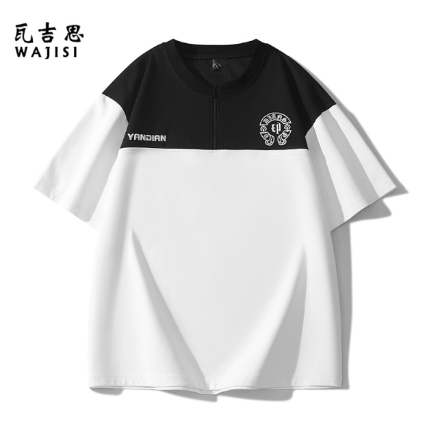 12526023.7A抗菌短袖T恤男夏季新款宽松大码半袖圆领上衣运动短袖男