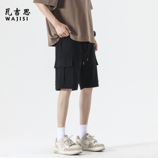 12521882.工装短裤男士夏季薄款潮牌宽松外穿潮流运动中裤男生休闲五分裤子