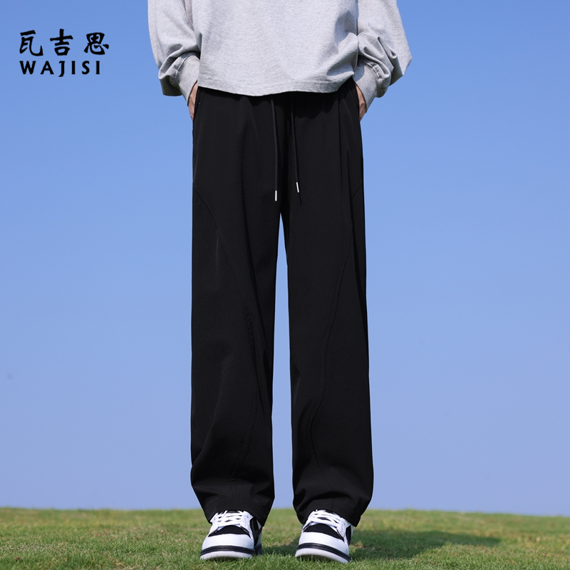 12522155.秋季新款休闲裤男直筒长裤男生美式直筒裤外穿潮流时尚百搭男