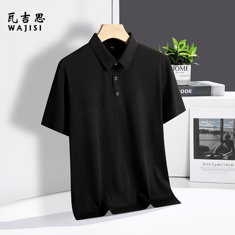 12524012.POLO衫男士新款夏季短袖t恤翻领轻商务休闲中年耐穿耐磨上衣