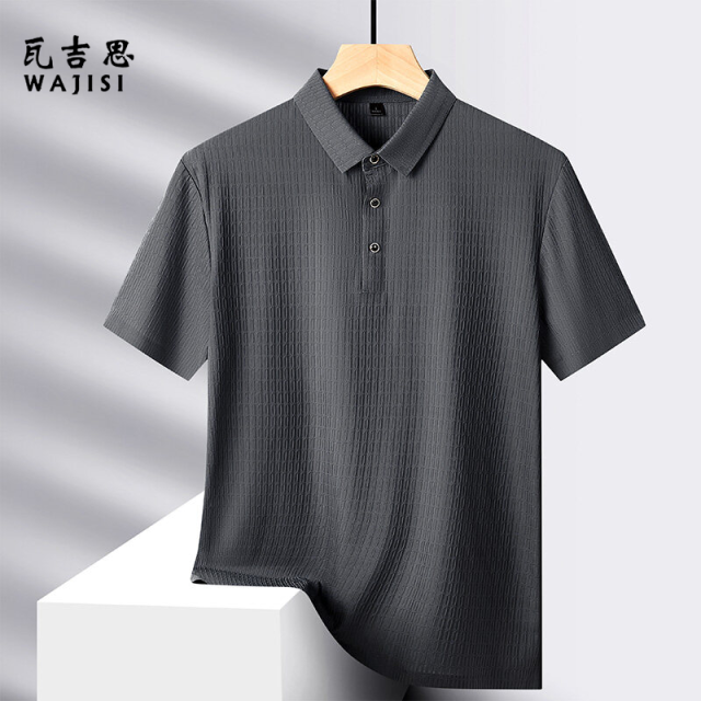 12524012.POLO衫男士新款夏季短袖t恤翻领轻商务休闲中年耐穿耐磨上衣
