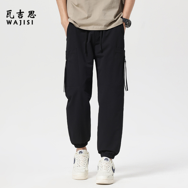 12525972.春夏户外束脚工装休闲裤宽松舒适潮流美式高街港风潮牌裤子男