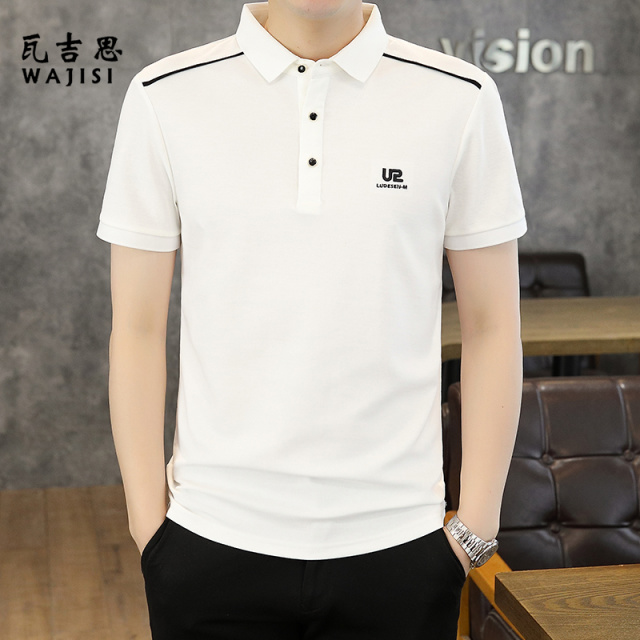 12525131.翻领t恤短袖男款polo衫夏季透气珠地棉高端男士保罗半截袖