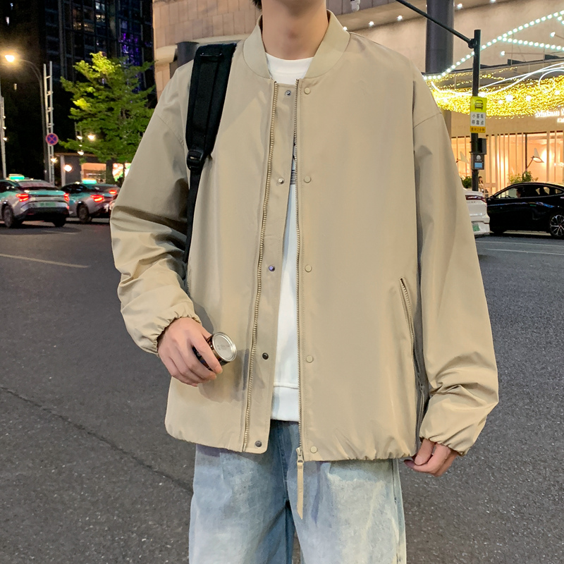 12527975.淘贝鼠秋冬新款男款潮流痞帅宽松时尚棒球领夹克【淘贝鼠男装QD】
