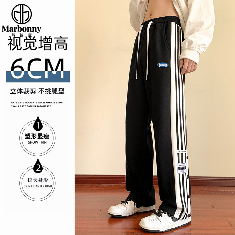 12544542.【玛波尼】时尚男装休闲裤男美式学生帅气直筒裤卫裤男