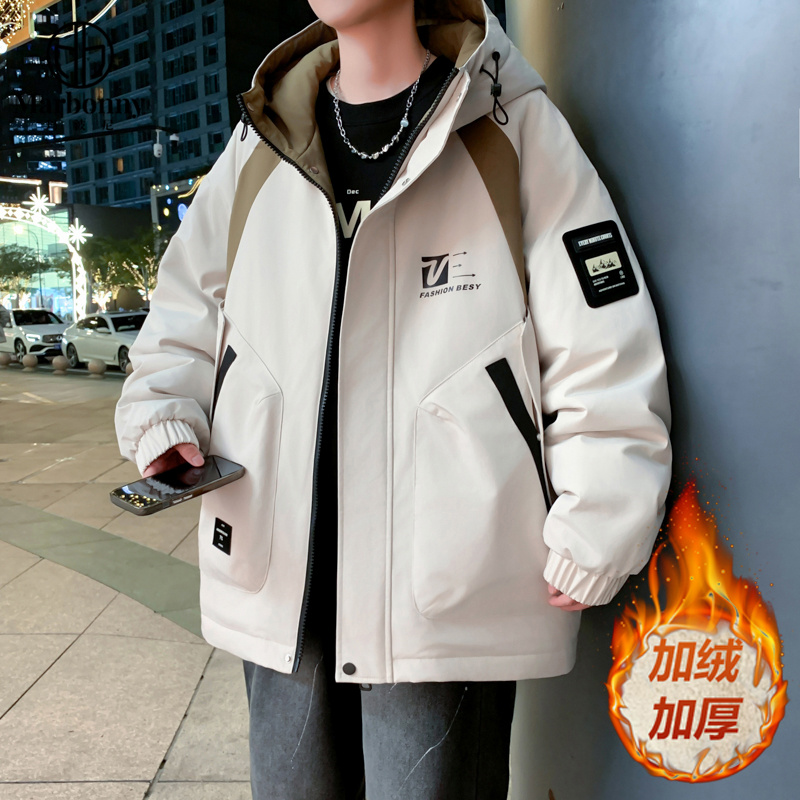 12542055.【玛波尼】秋季新款港风青少年加绒加厚夹克男潮流时尚