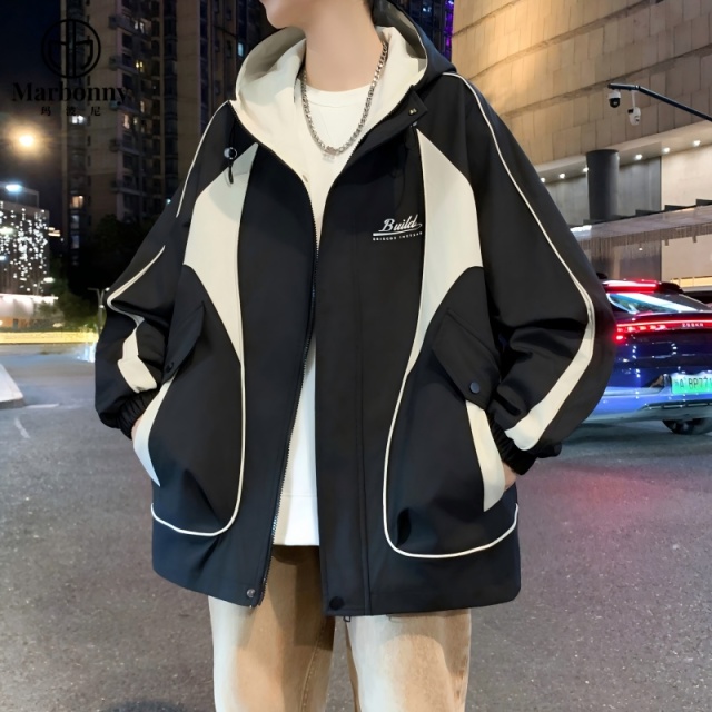 12549412.【玛波尼】新款外套男秋季潮流帅气休闲夹克
