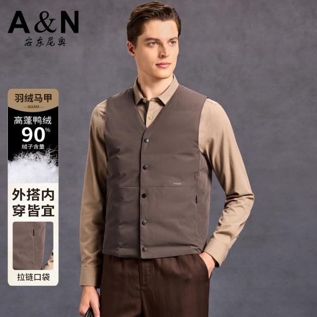 12557903.【可外穿+内搭】秋冬无袖羽绒马甲男保暖商务休闲男式羽绒背心