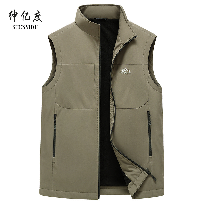 12560041.马甲男士2025冬季新款背心坎肩保暖加绒休闲百搭外套立领上衣
