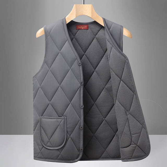 12564250.[主推]冬季中老年男士羊毛加绒加厚棉服马甲爸爸冬装外套爷爷装1