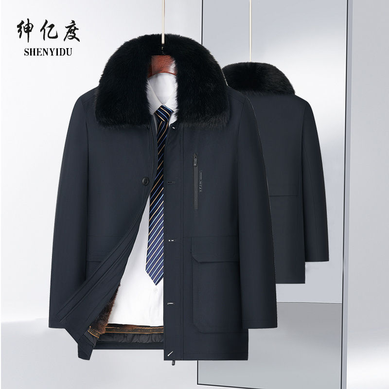 12567253.爸爸冬装棉衣中老年棉袄外套棉服防寒服加绒加厚上衣