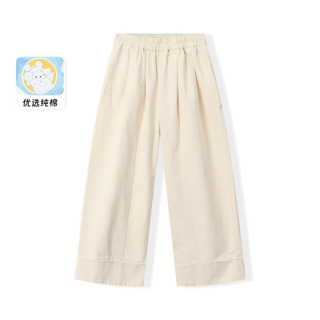 12566287.【简约百搭纯棉休闲裤】女童裤子2025秋季新款儿童直筒裤长裤