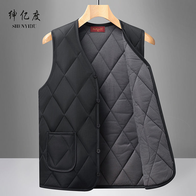 12564437.[主推]冬季中老年男士羊毛加绒加厚棉服马甲爸爸冬装外套爷爷装