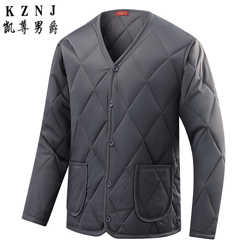 12564254.[主推]冬季中老年男士羊毛加绒加厚棉服长袖棉服马甲爸爸冬装外套